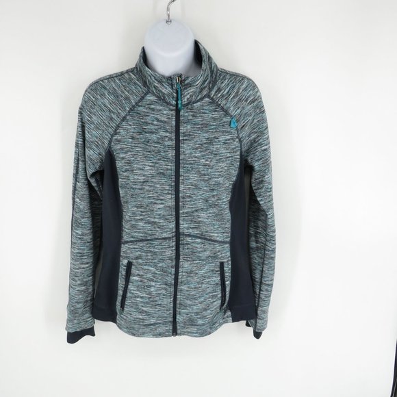 Tangerine Jackets & Blazers - Tangerine Women's Zip Up Athletic Jacket S Gray Blue Zip Pockets